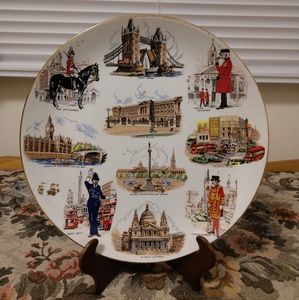 9.5" Britannia Designs England English UK Scenes Plate Myott Fine White China
